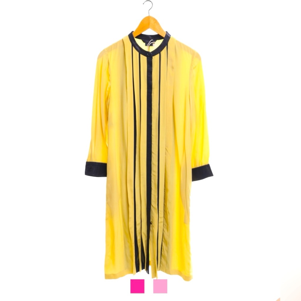 Hanii Y Yellow and Black Long Sleeve Dress, size 42